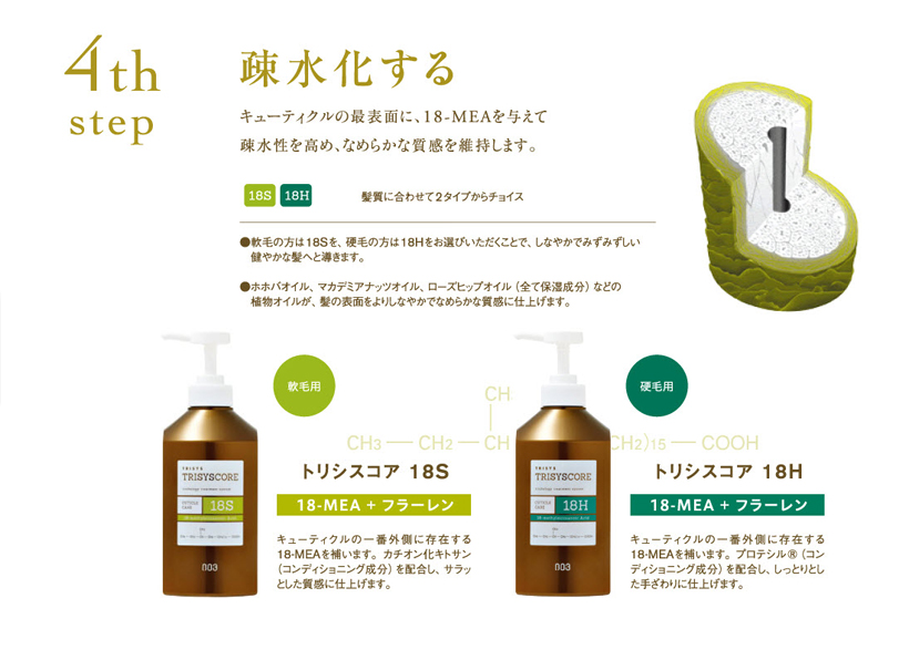 step4 毛髪再生トリートメント(トリシスコア